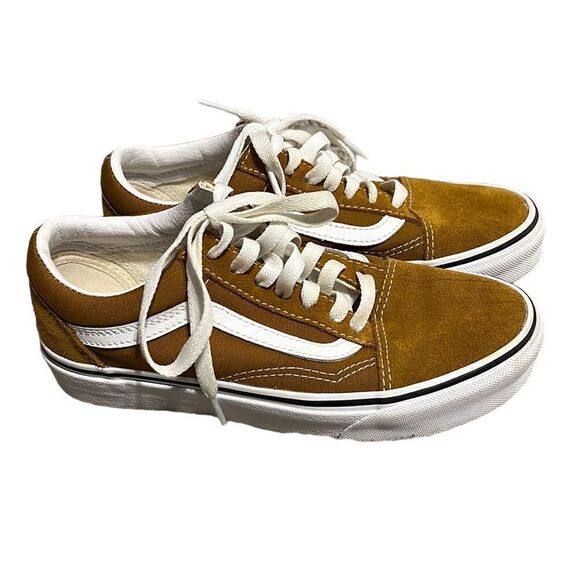 Vans Shoes - Vans Sneakers Men's Size 4 Woman's 5.5 Mustard Yellow Old Skool Suede Skater